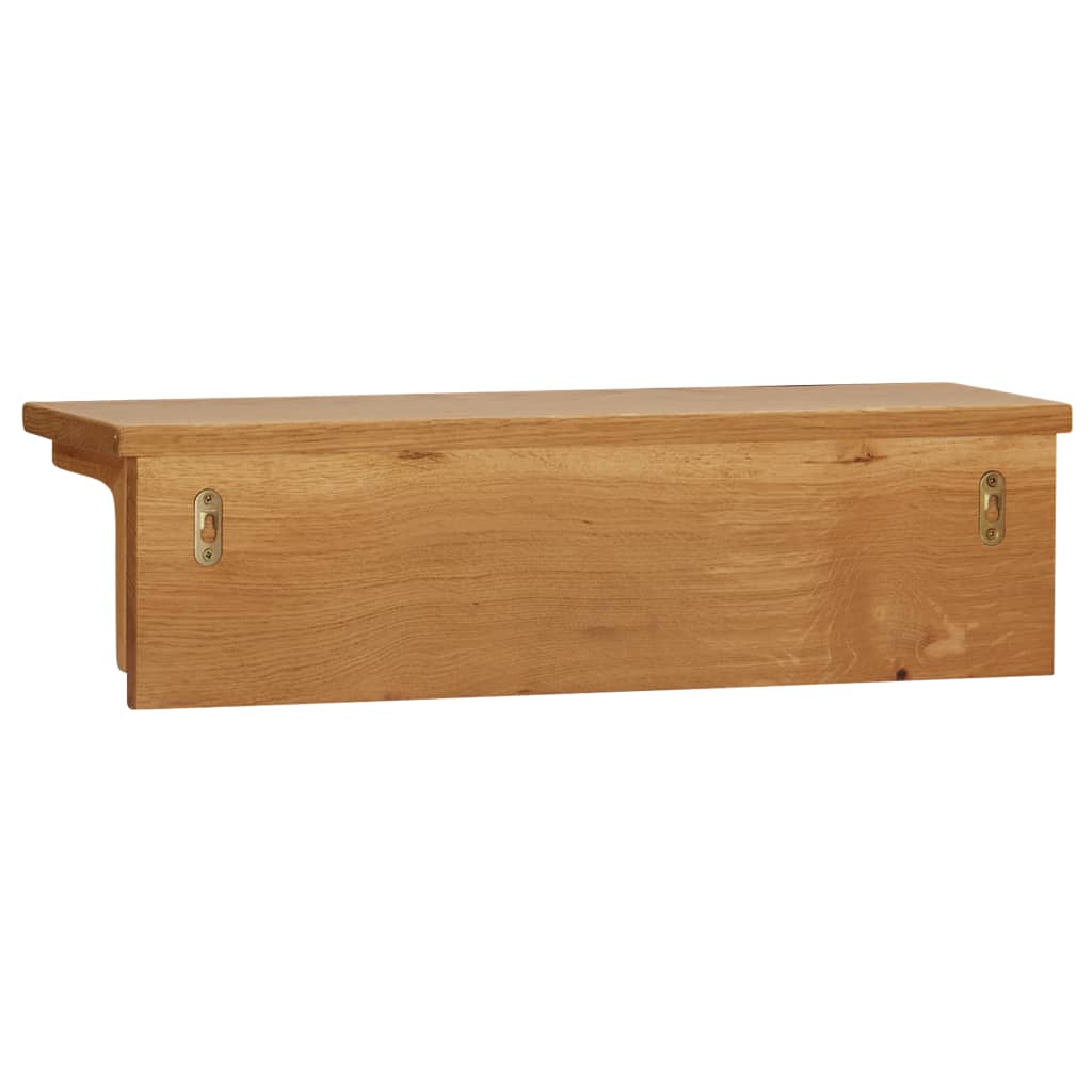 vidaXL Perchero de madera maciza de roble 60x16x16 cm