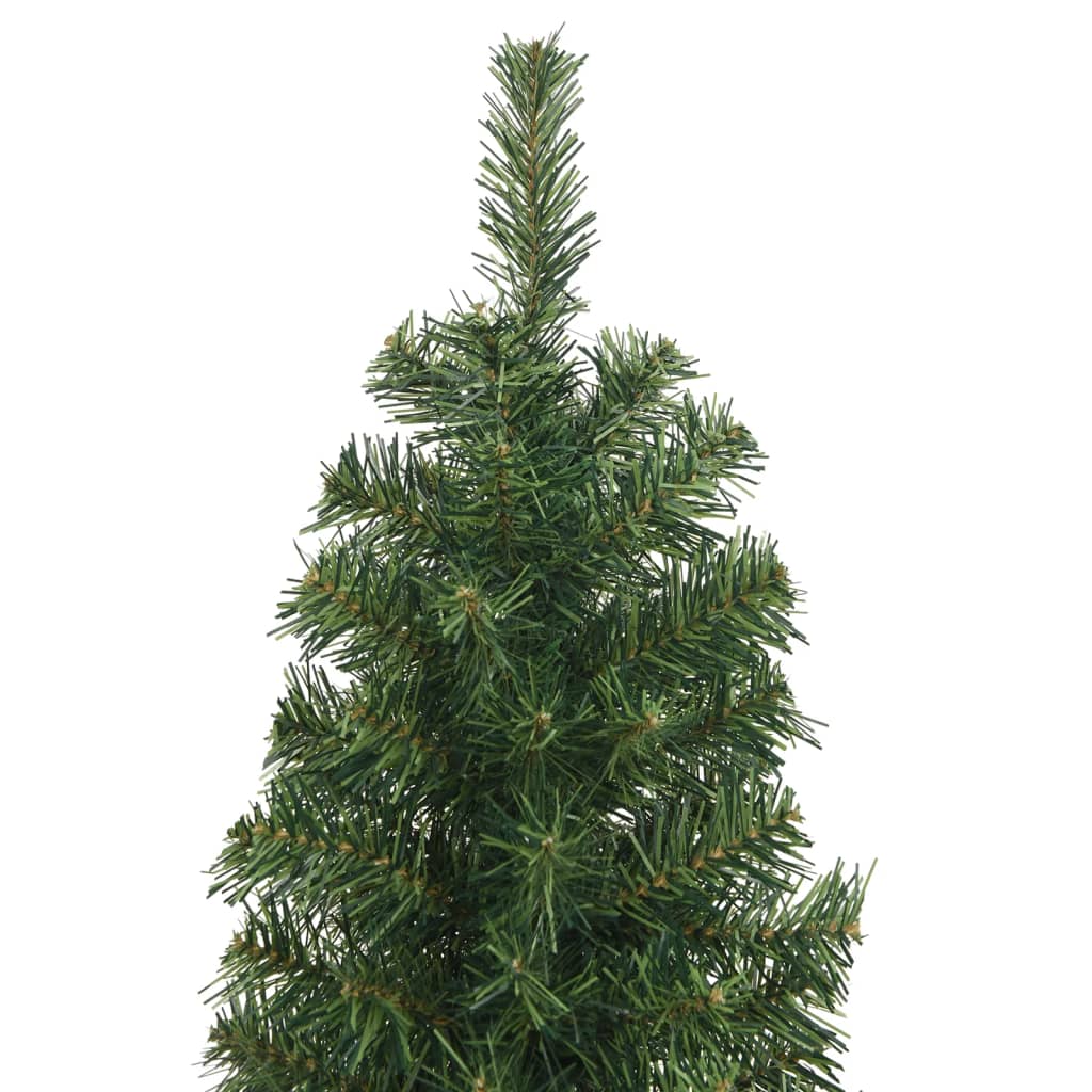 vidaXL Árbol de Navidad artificial delgado y soporte PVC verde 180 cm