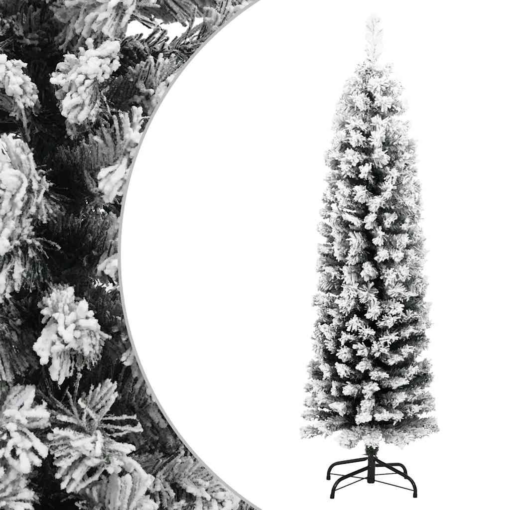 vidaXL Árbol de Navidad artificial verde con nieve PVC 150 cm