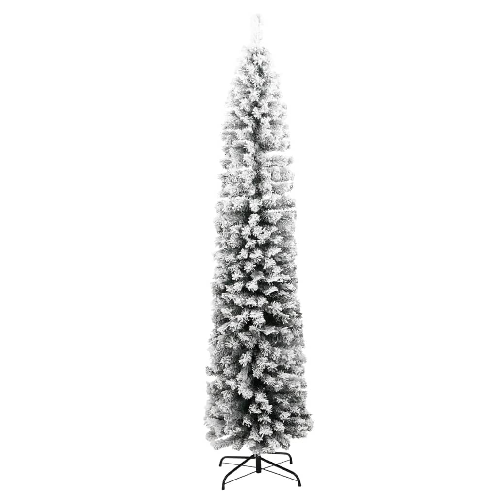 vidaXL Árbol de Navidad artificial verde con nieve PVC 180 cm