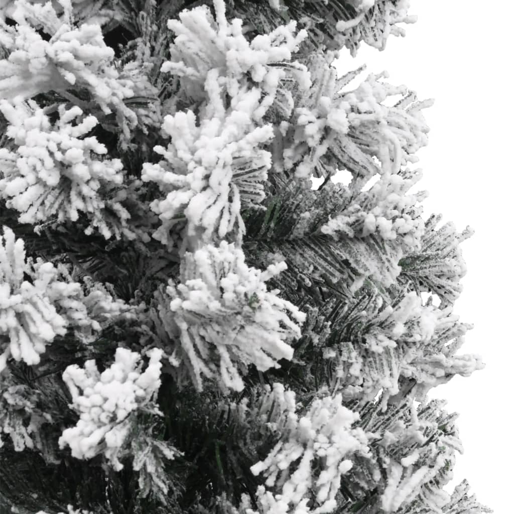 vidaXL Árbol de Navidad artificial verde con nieve PVC 180 cm