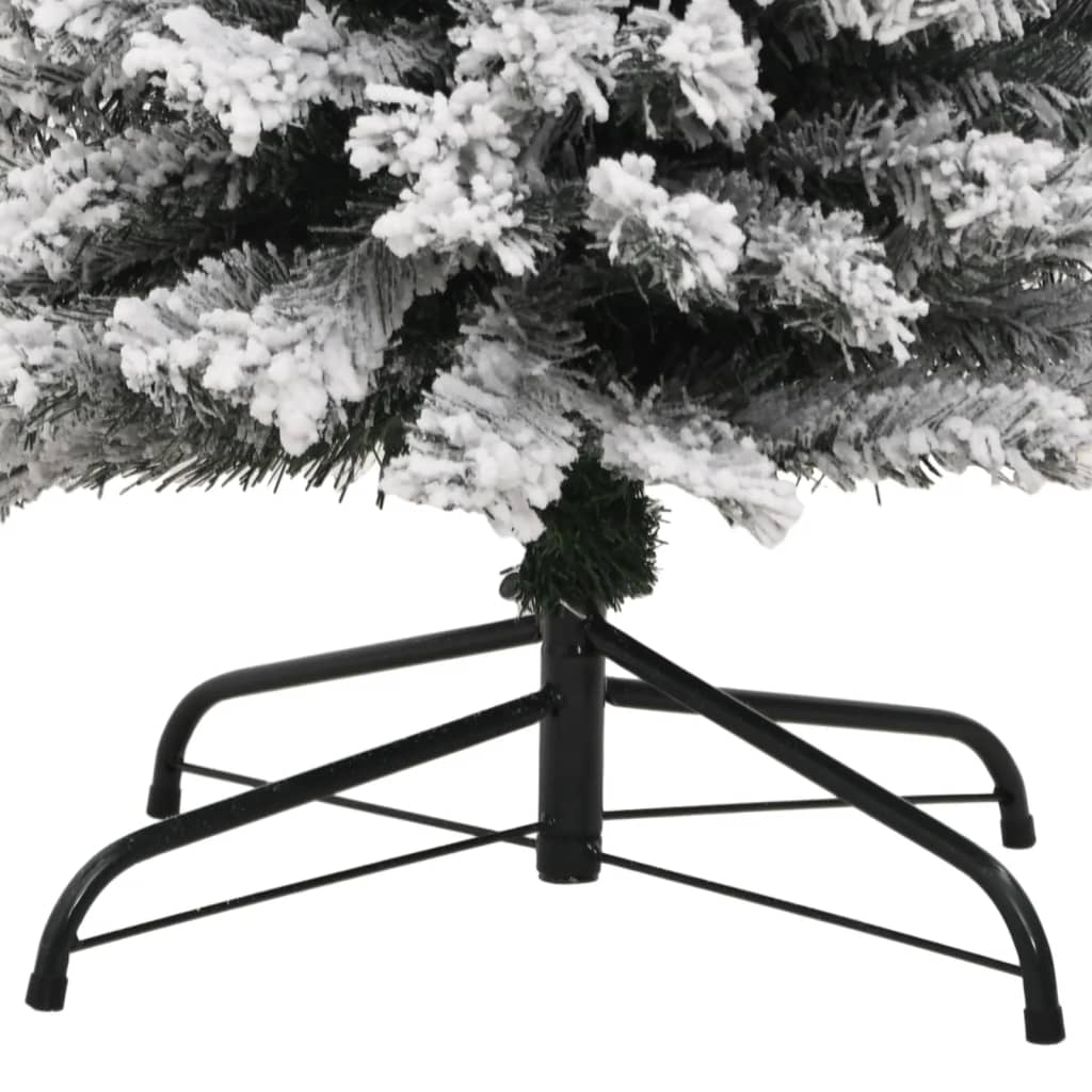 vidaXL Árbol de Navidad artificial verde con nieve PVC 180 cm