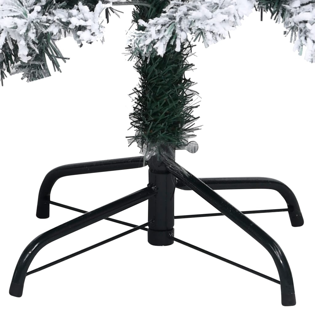 vidaXL Árbol de Navidad artificial verde con nieve 150 cm