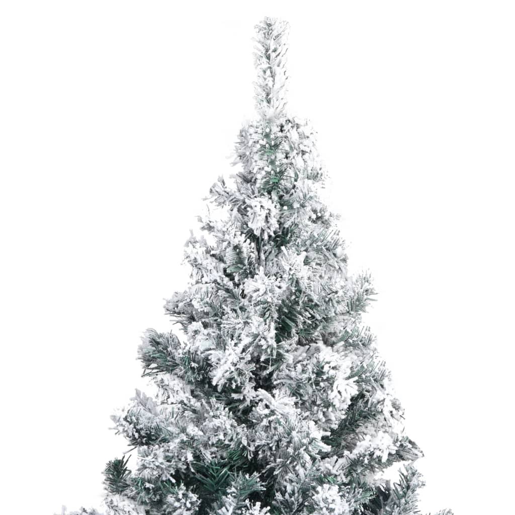 vidaXL Árbol de Navidad artificial verde con nieve 240 cm