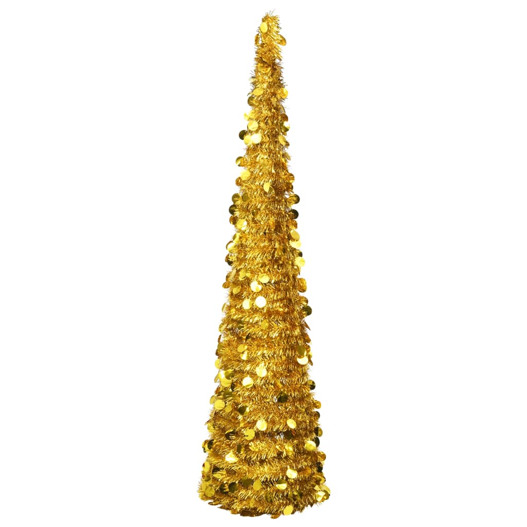 vidaXL Árbol de Navidad artificial emergente PET dorado 180 cm