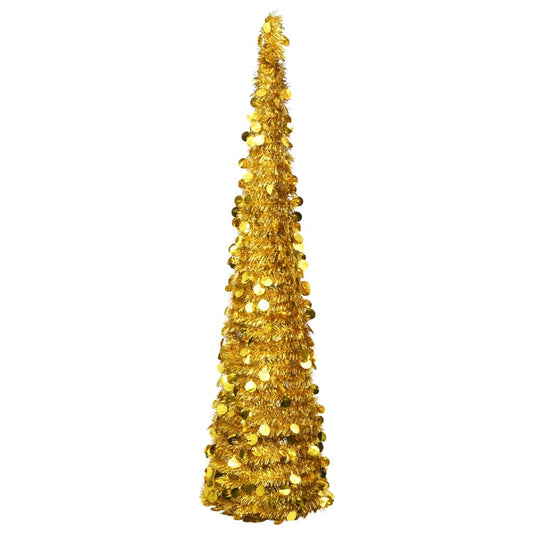 vidaXL Árbol de Navidad artificial emergente PET dorado 180 cm