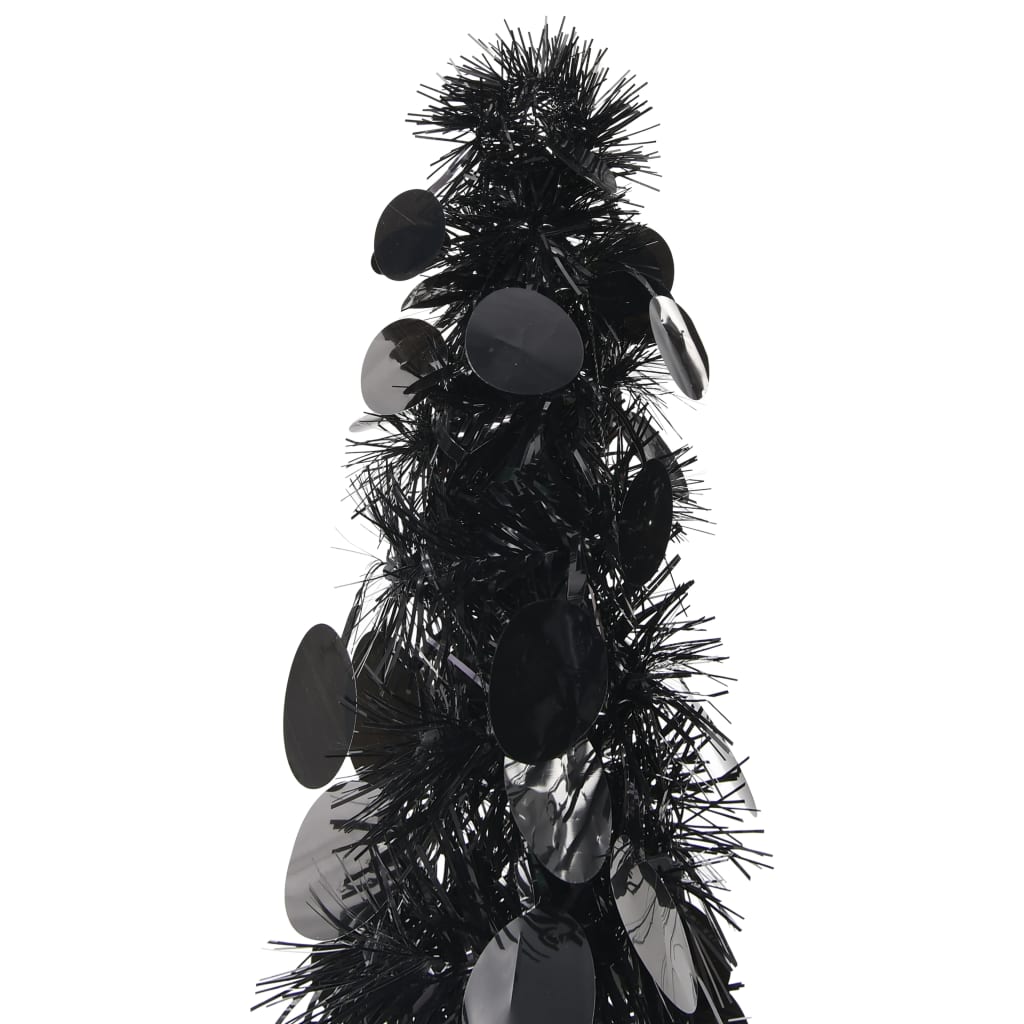 vidaXL Árbol de Navidad artificial emergente PET negro 180 cm