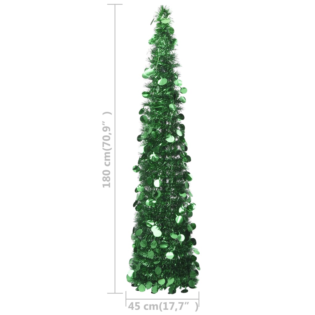 vidaXL Árbol de Navidad artificial emergente PET verde 180 cm