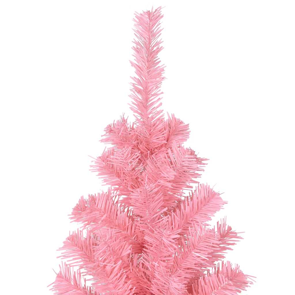 vidaXL Árbol de Navidad artificial con soporte PVC rosa 180 cm