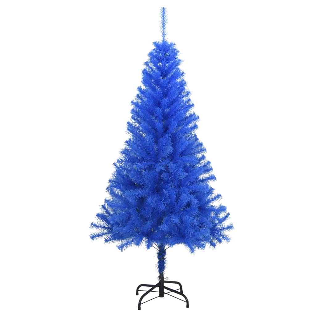 vidaXL Árbol de Navidad artificial con soporte PVC azul 150 cm