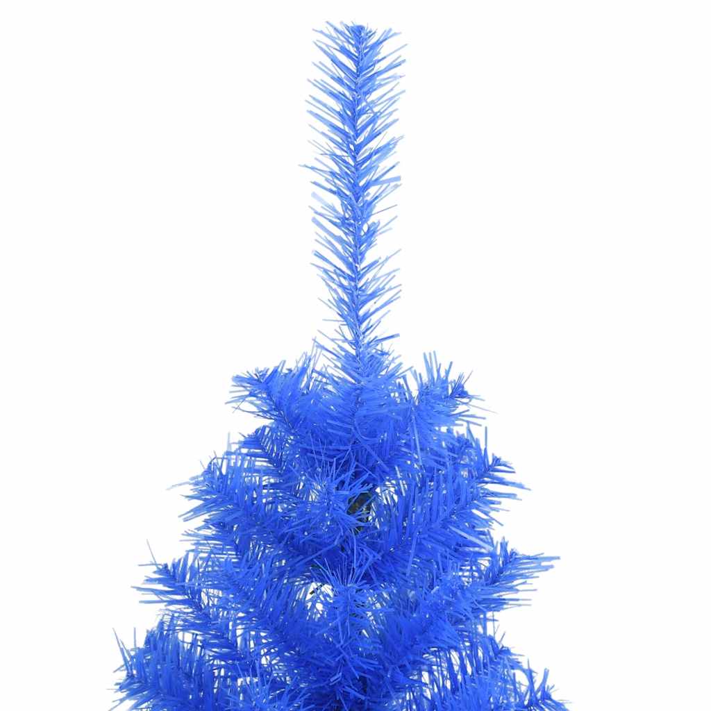 vidaXL Árbol de Navidad artificial con soporte PVC azul 150 cm