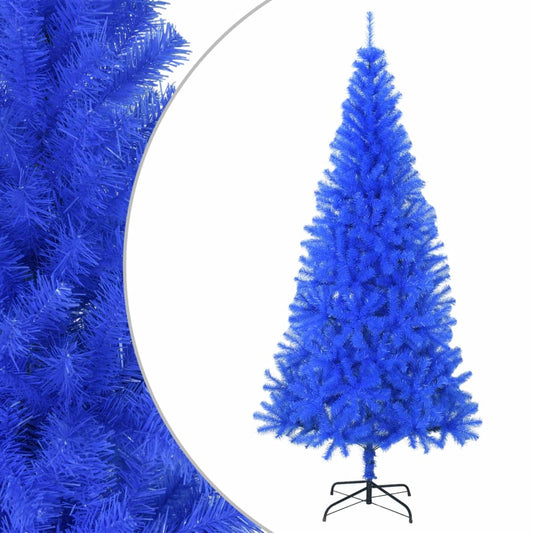 vidaXL Árbol de Navidad artificial con soporte PVC azul 180 cm