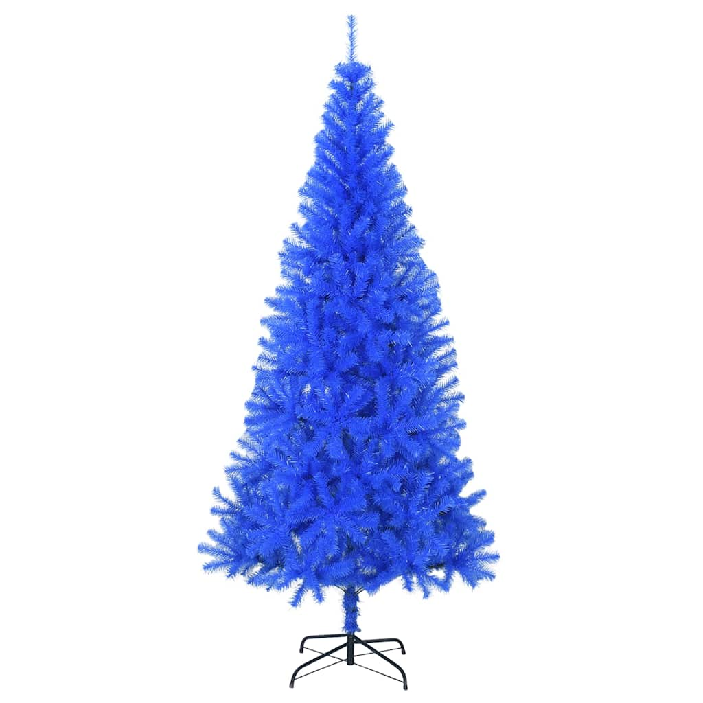 vidaXL Árbol de Navidad artificial con soporte PVC azul 180 cm