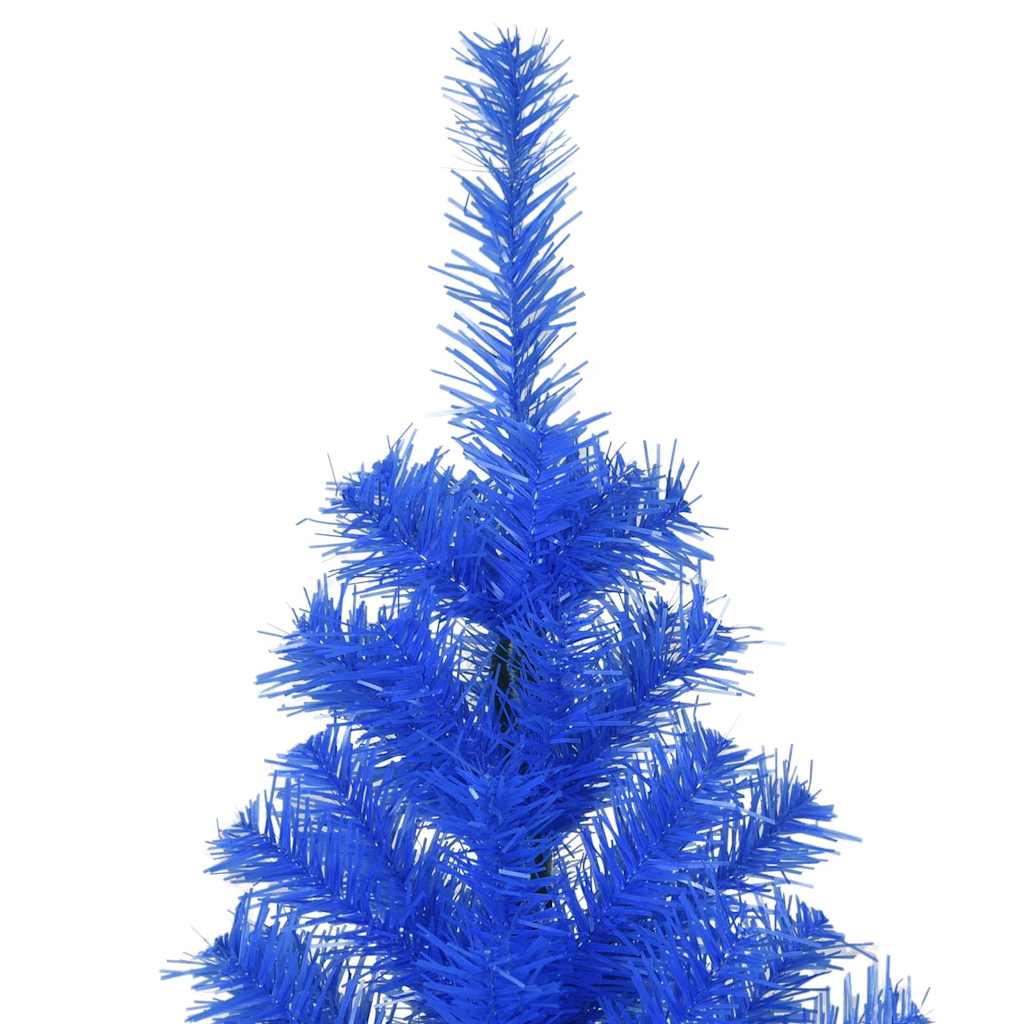 vidaXL Árbol de Navidad artificial con soporte PVC azul 180 cm