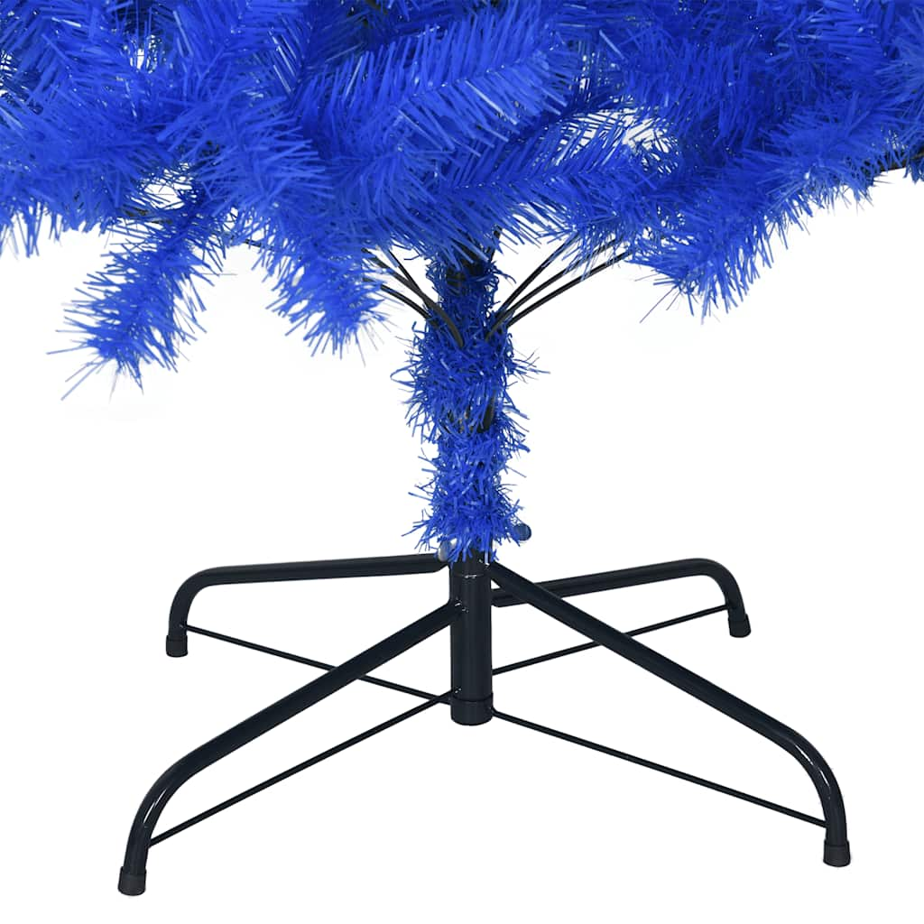 vidaXL Árbol de Navidad artificial con soporte PVC azul 180 cm