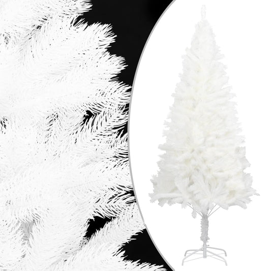 vidaXL Árbol artificial de Navidad con hojas realistas blanco 120 cm