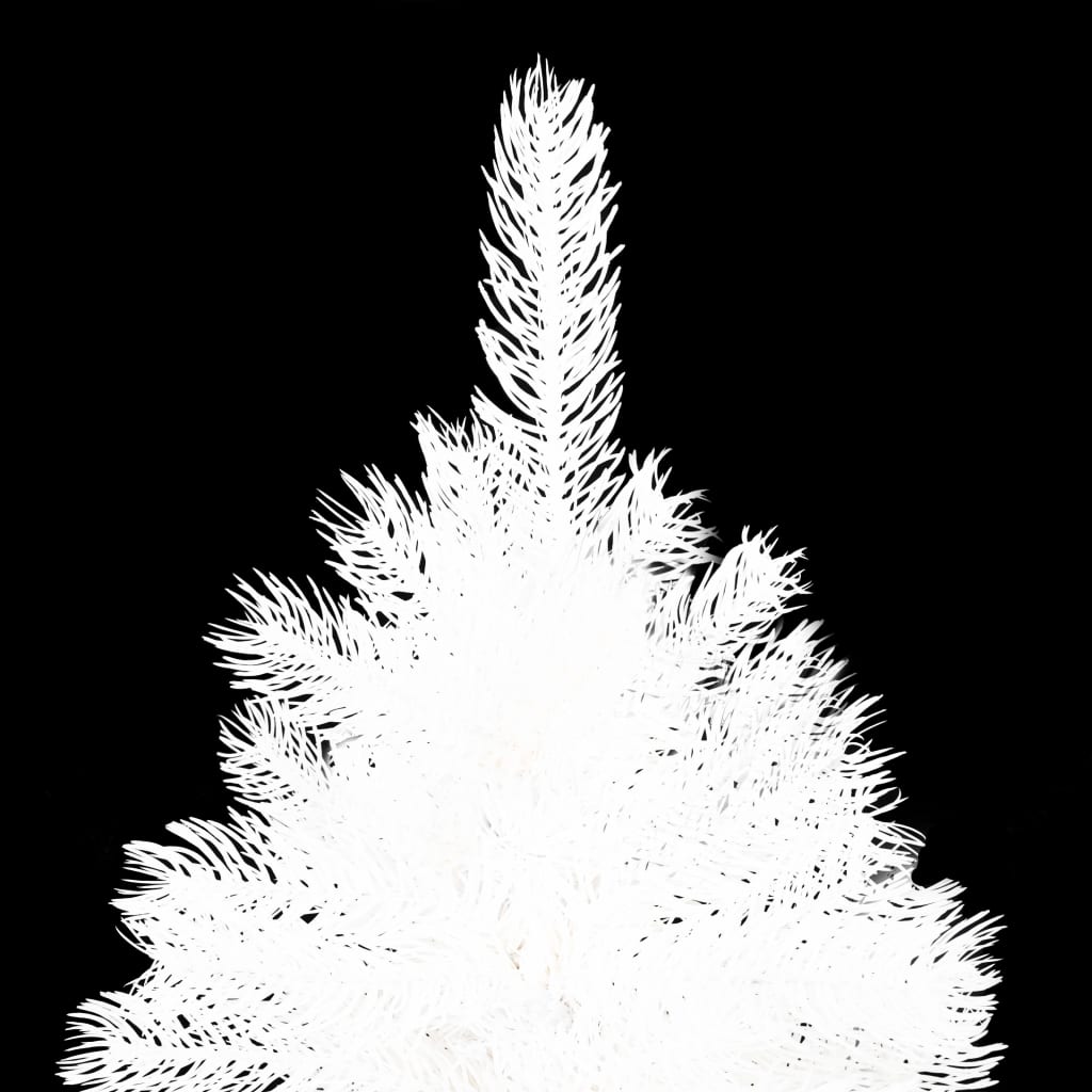 vidaXL Árbol artificial de Navidad con hojas realistas blanco 120 cm