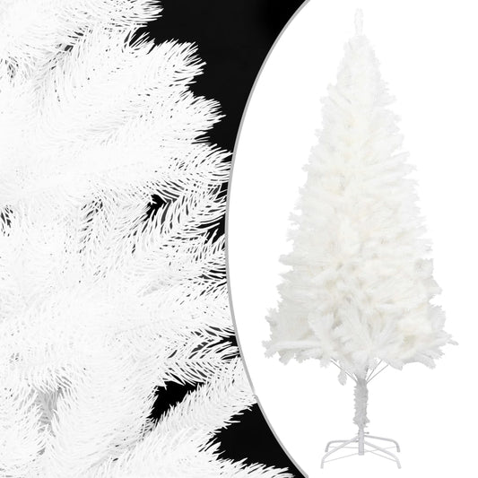 vidaXL Árbol artificial de Navidad con hojas realistas blanco 150 cm