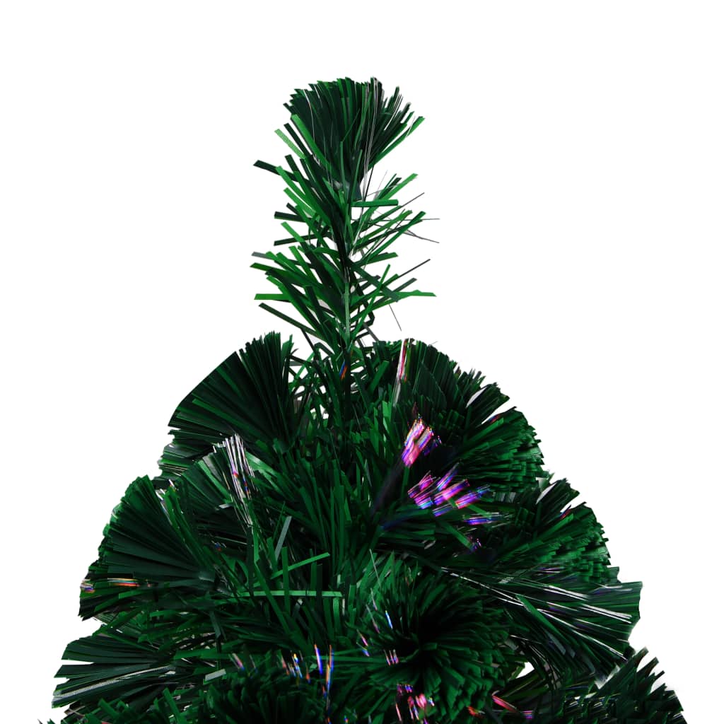 vidaXL Árbol de Navidad artificial y soporte verde fibra óptica 120 cm