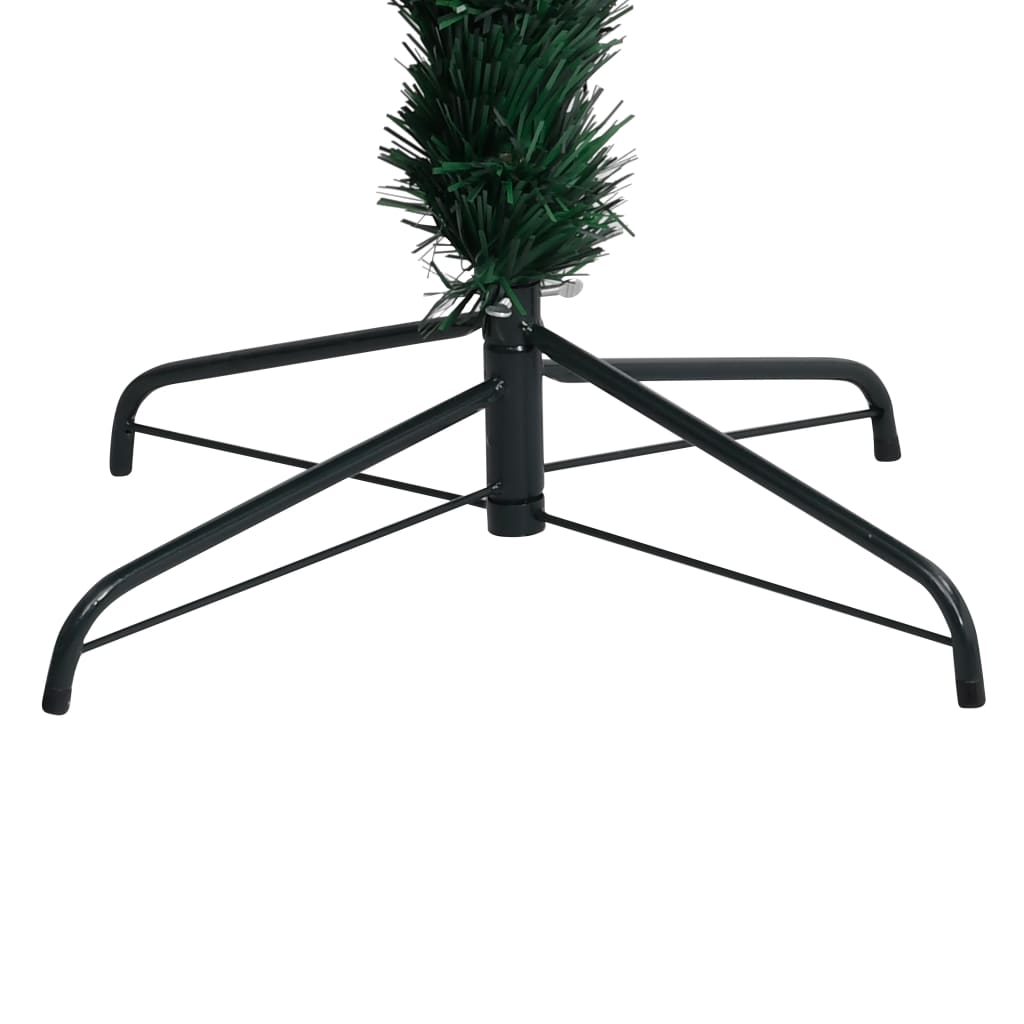 vidaXL Árbol de Navidad artificial y soporte verde fibra óptica 120 cm