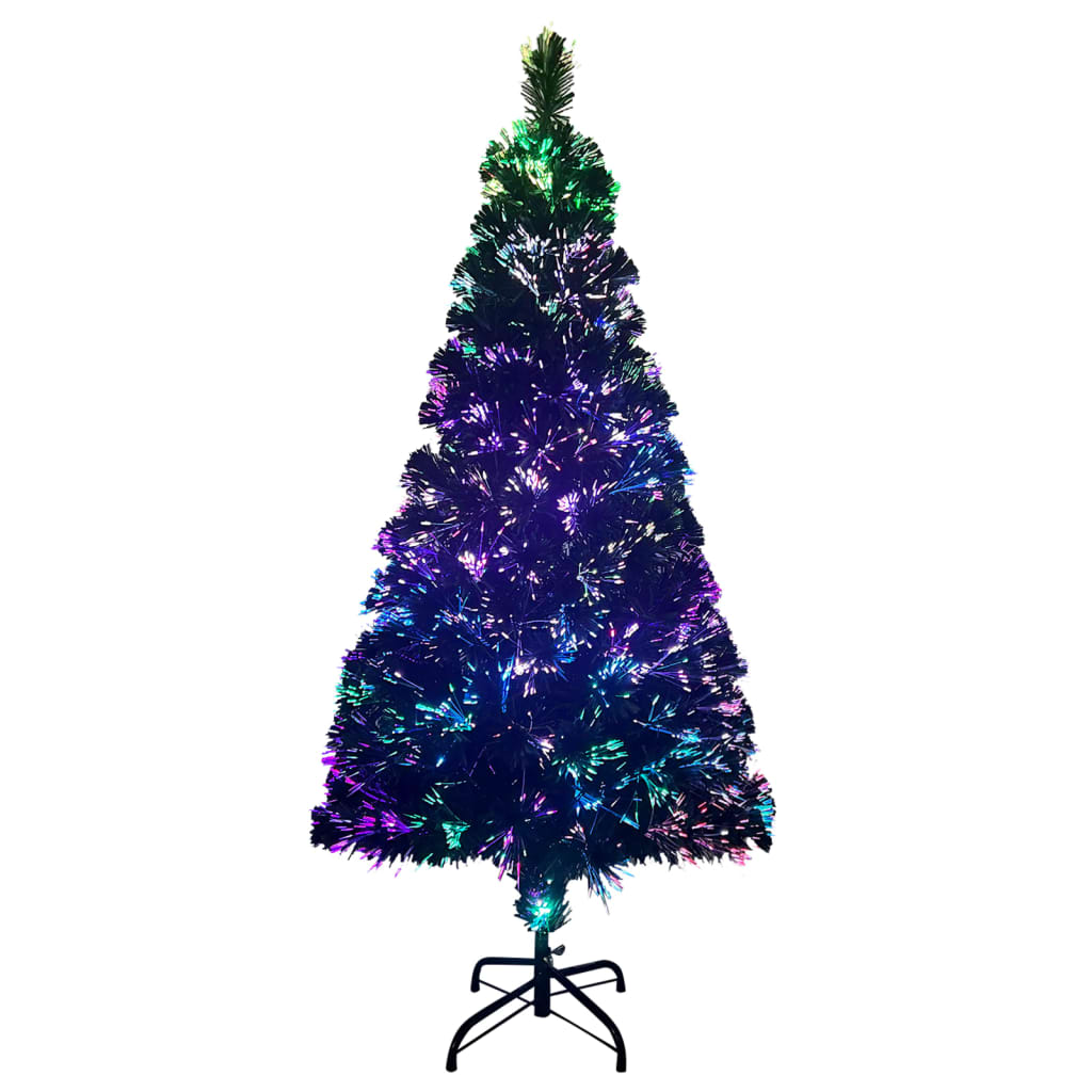 vidaXL Árbol de Navidad artificial y soporte fibra óptica verde 150 cm