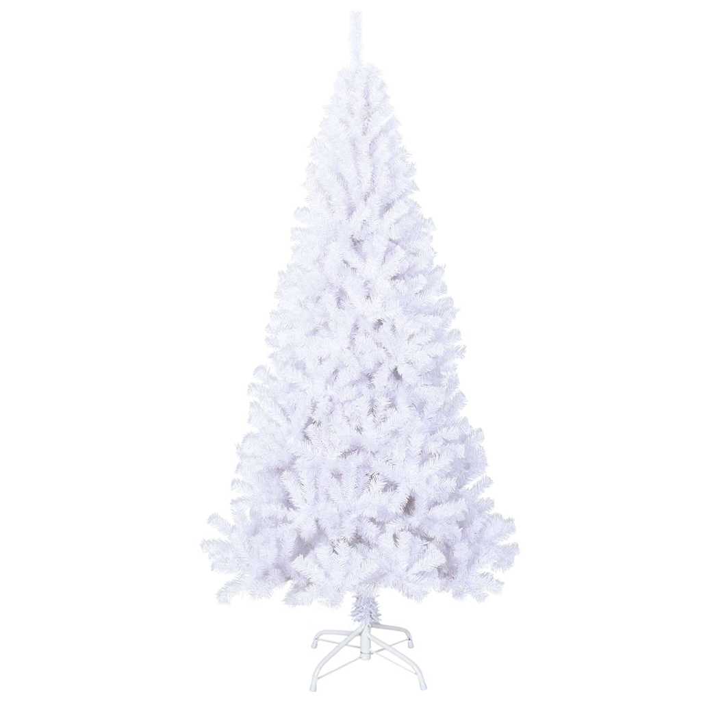 vidaXL Árbol de Navidad artificial con ramas gruesas PVC blanco 210 cm