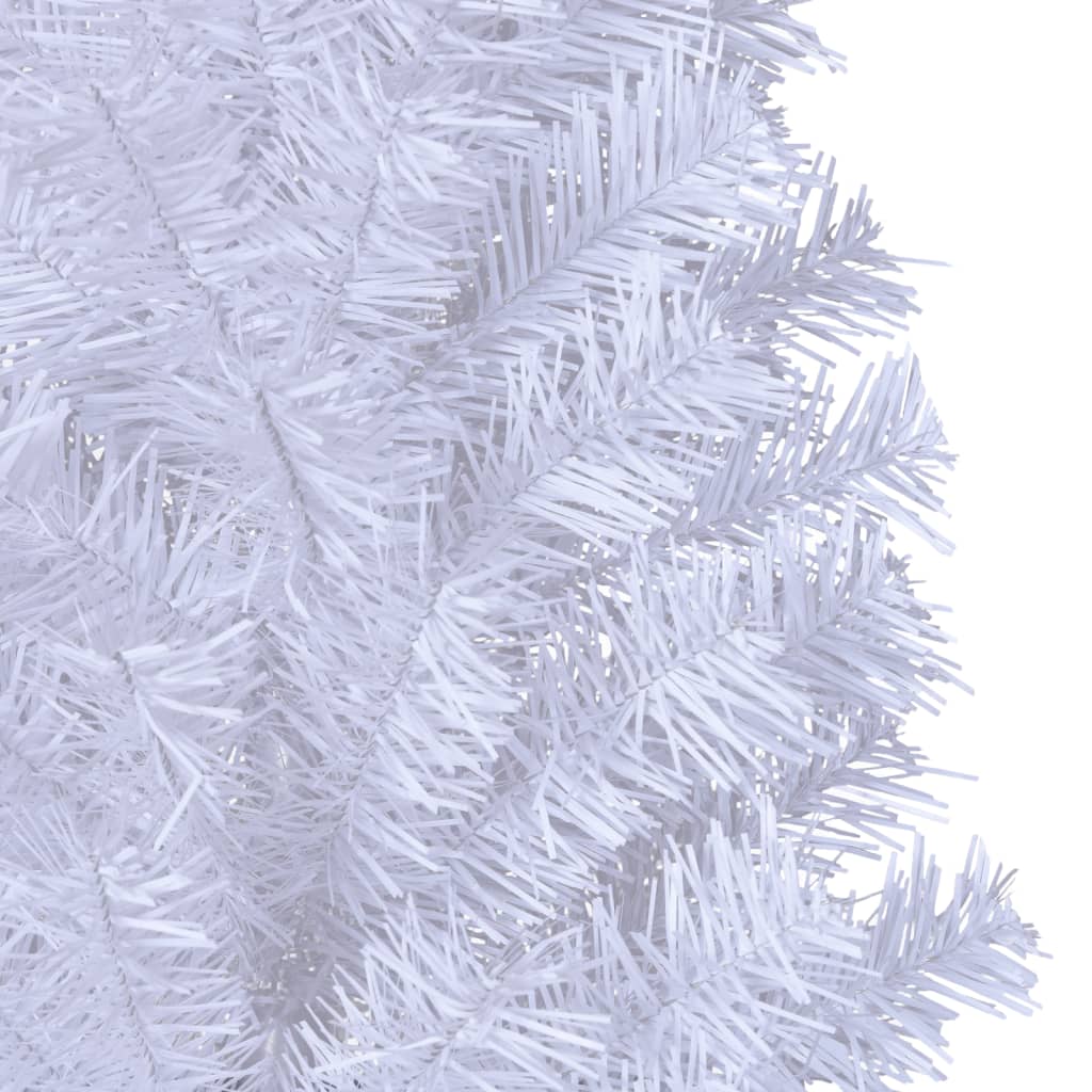 vidaXL Árbol de Navidad artificial con ramas gruesas PVC blanco 210 cm