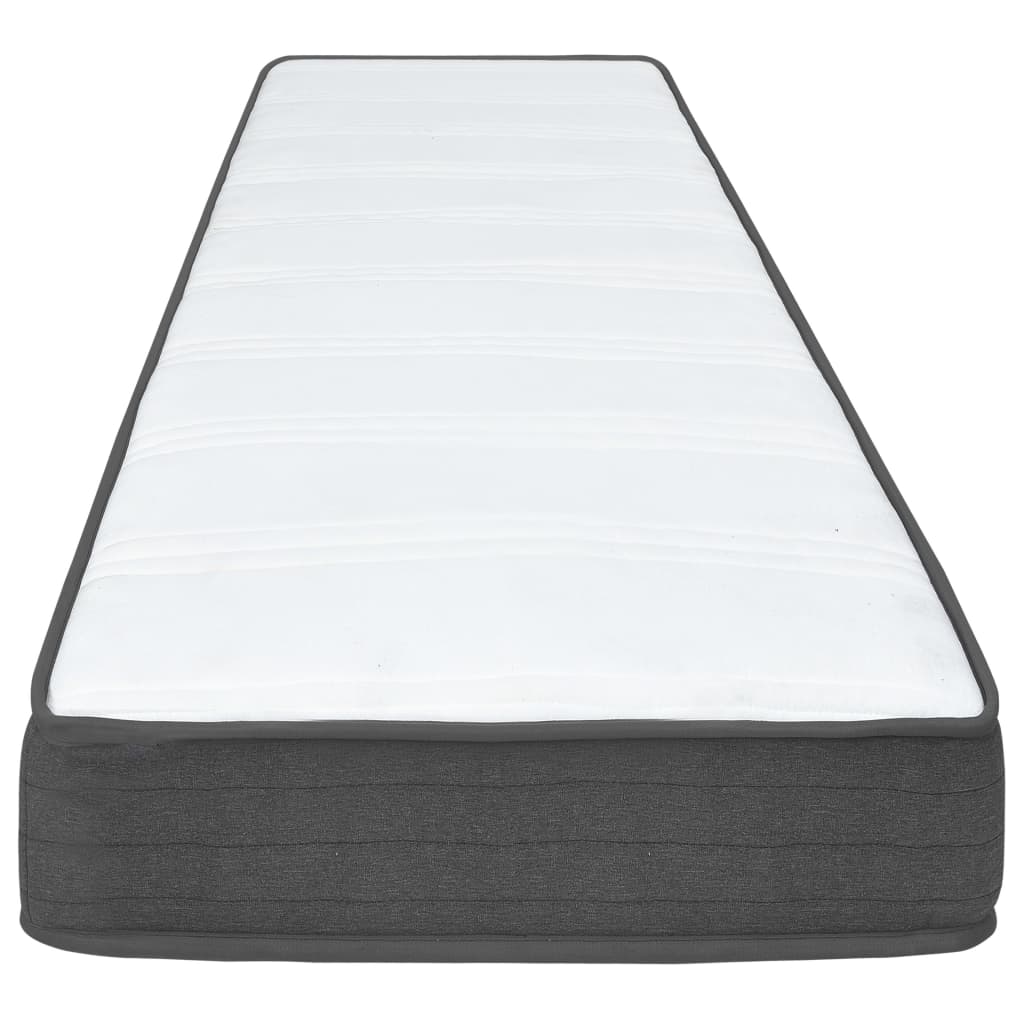 vidaXL Cama box spring tela gris oscuro 100x200 cm