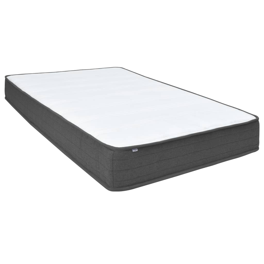 vidaXL Cama box spring tela gris oscuro 140x200 cm