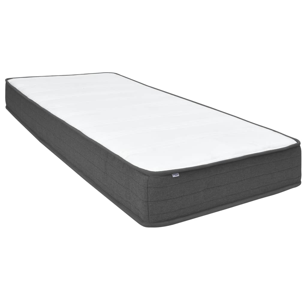 vidaXL Cama box spring tela gris oscuro 180x200 cm