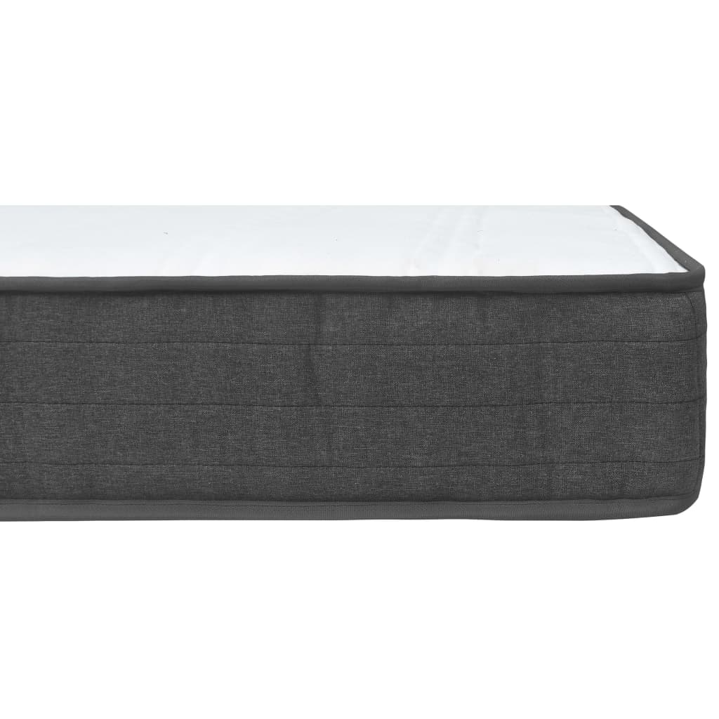 vidaXL Cama box spring tela gris oscuro 160x200 m