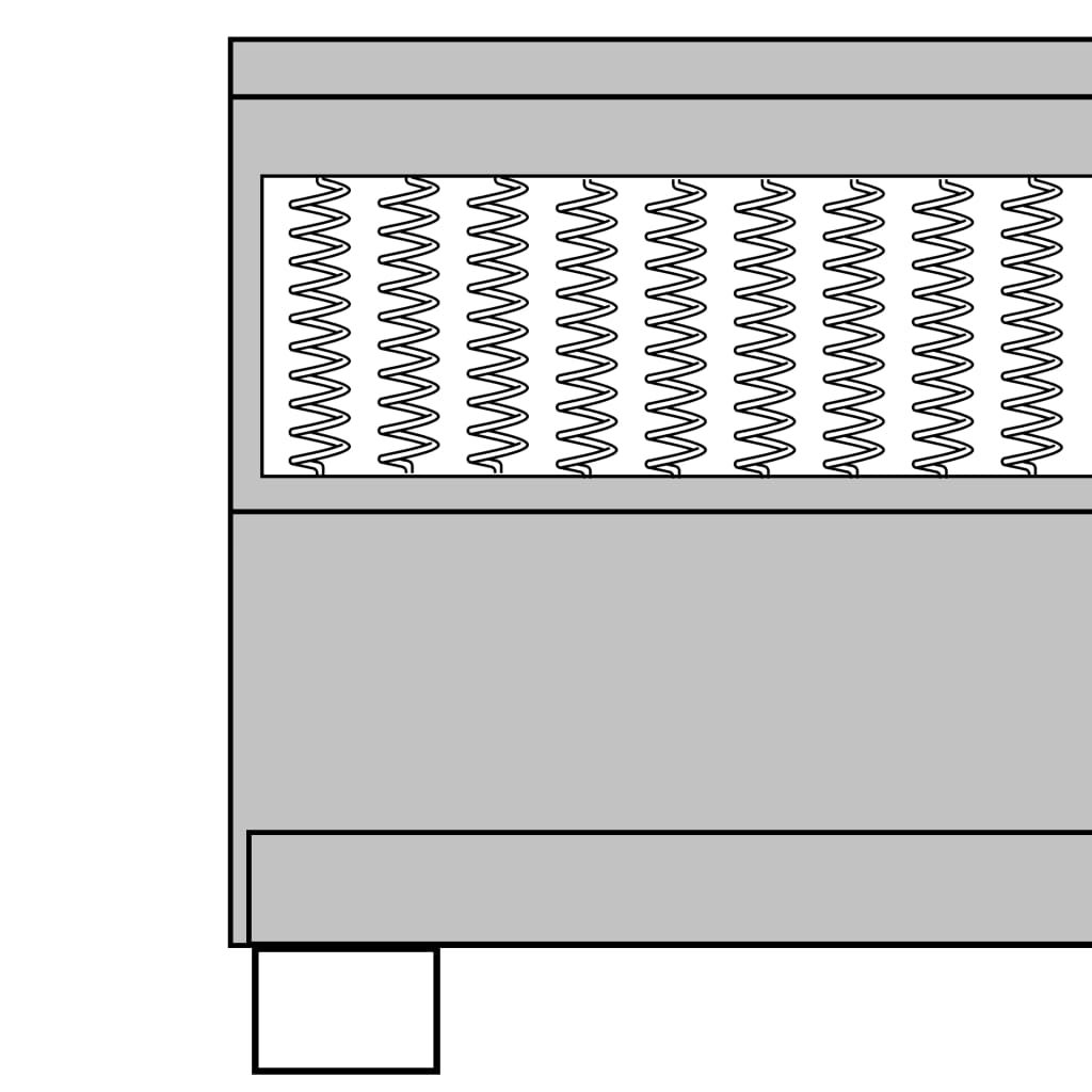 vidaXL Cama box spring tela gris oscuro 200x200 cm