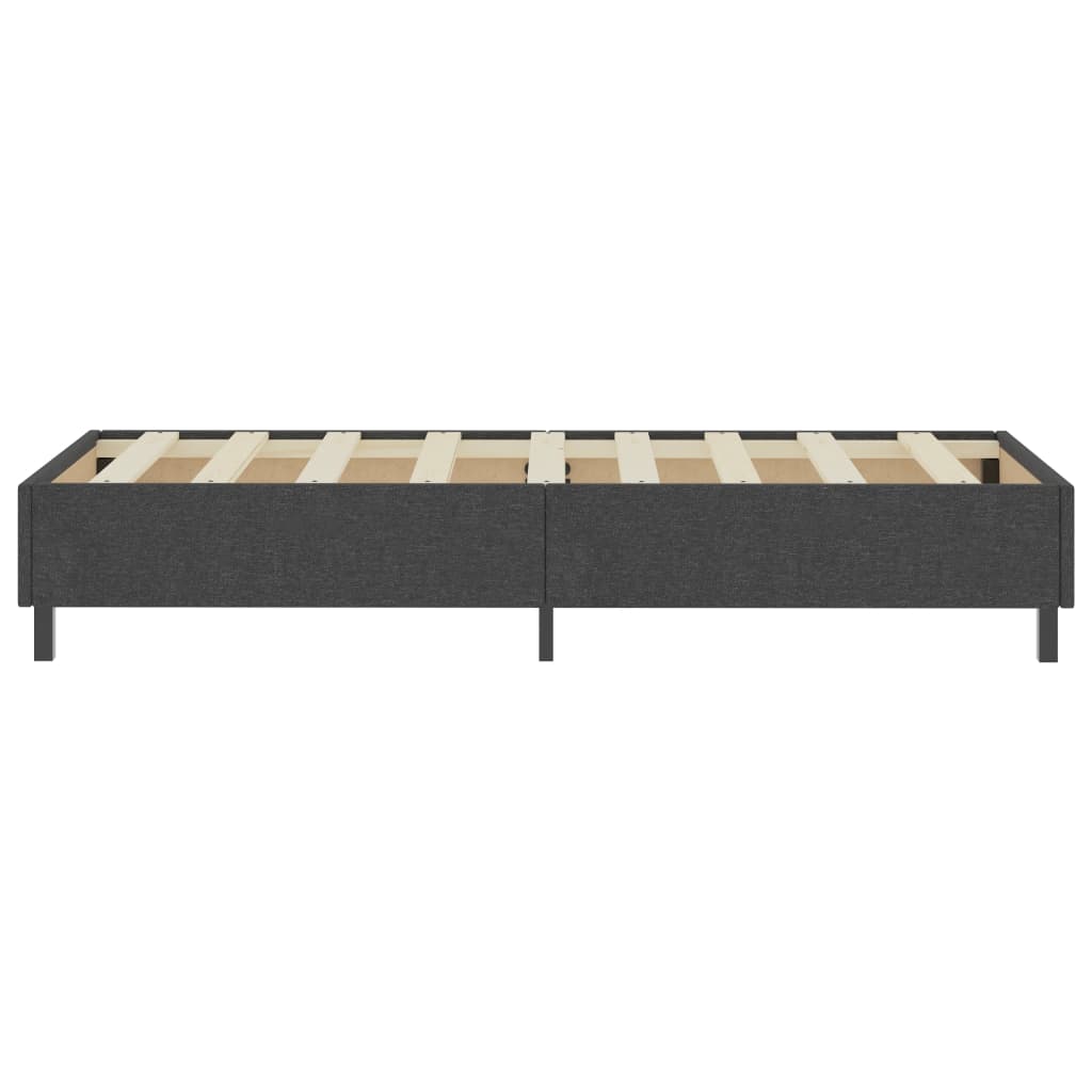 vidaXL Cama box spring tela gris oscuro 100x200 cm