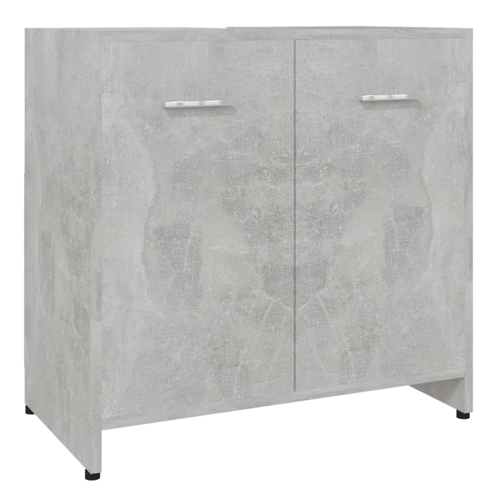 vidaXL Armario de baño madera contrachapada gris hormigón 60x33x61 cm