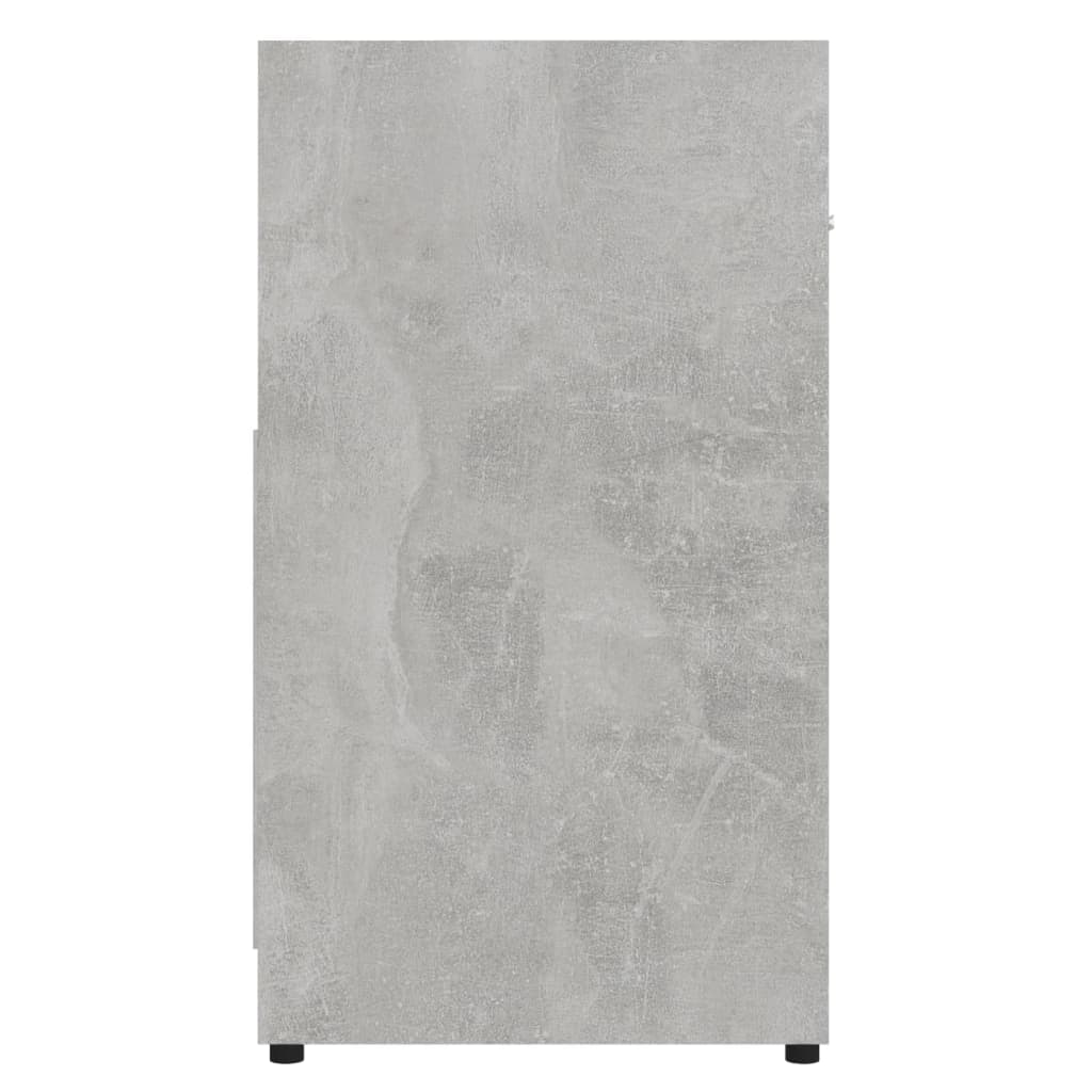 vidaXL Armario de baño madera contrachapada gris hormigón 60x33x61 cm