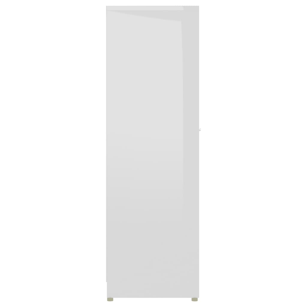 vidaXL Armario de baño madera contrachapada blanco brillo 30x30x95 cm