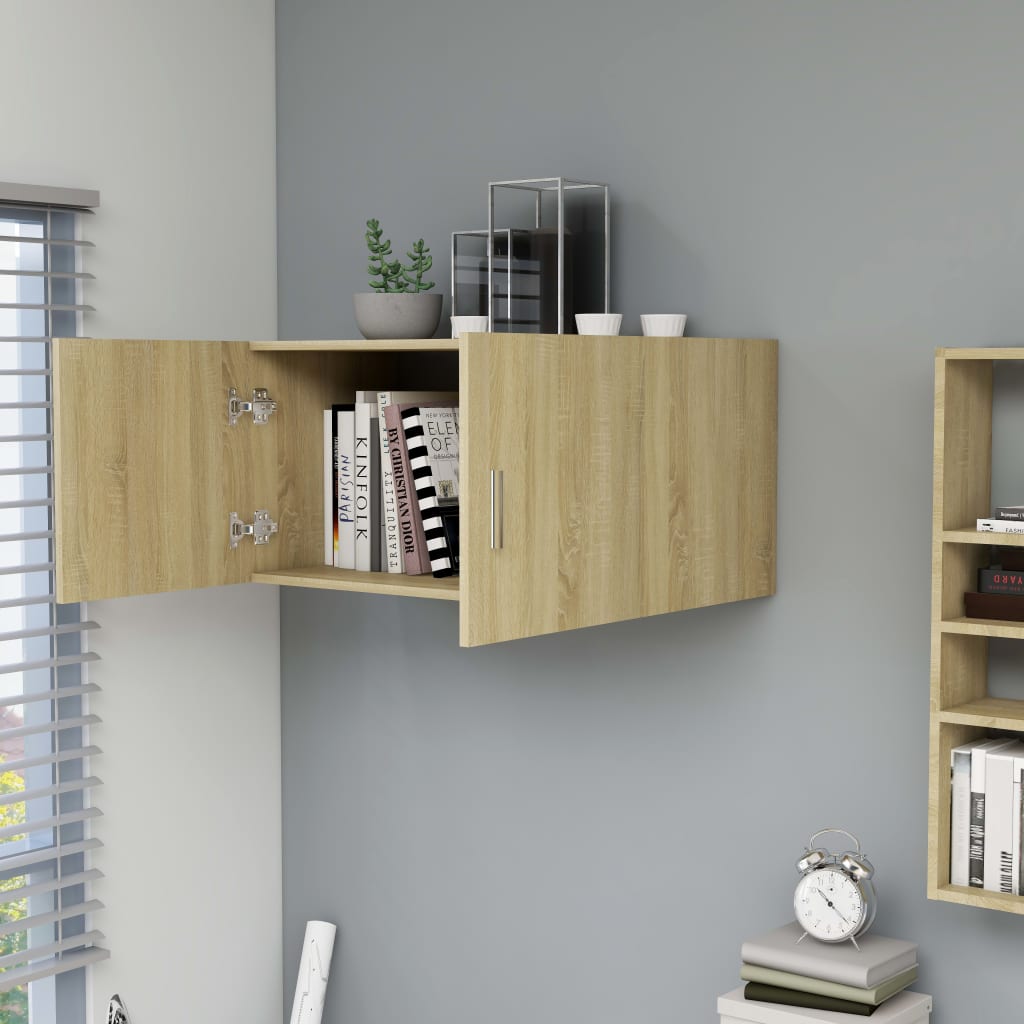 vidaXL Armario de pared madera ingeniería roble Sonoma 80x39x40 cm