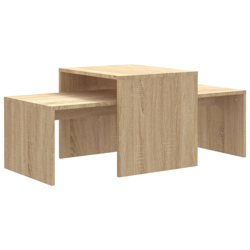 vidaXL Mesa de centro madera contrachapada color roble 100x48x40 cm