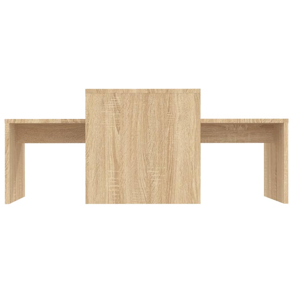 vidaXL Mesa de centro madera contrachapada color roble 100x48x40 cm