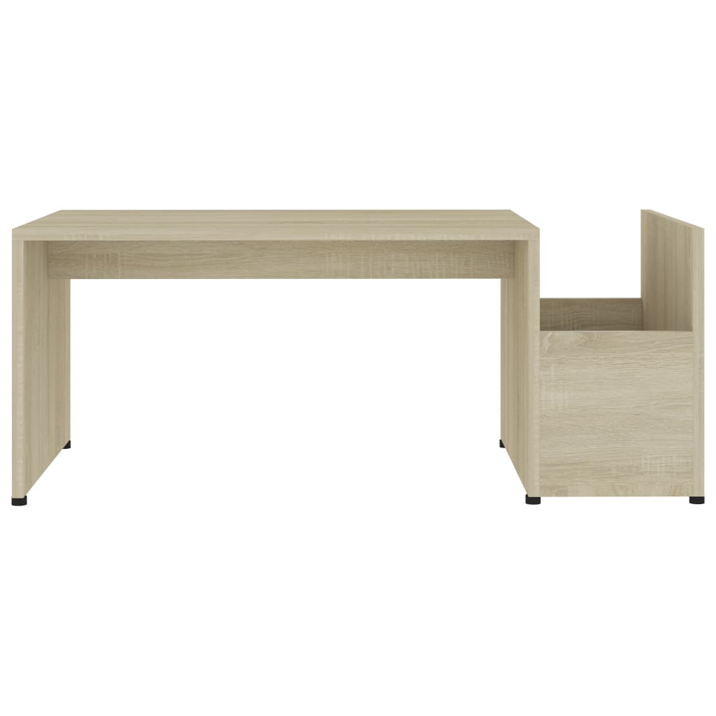 vidaXL Mesa de centro madera contrachapada color roble 90x45x35 cm