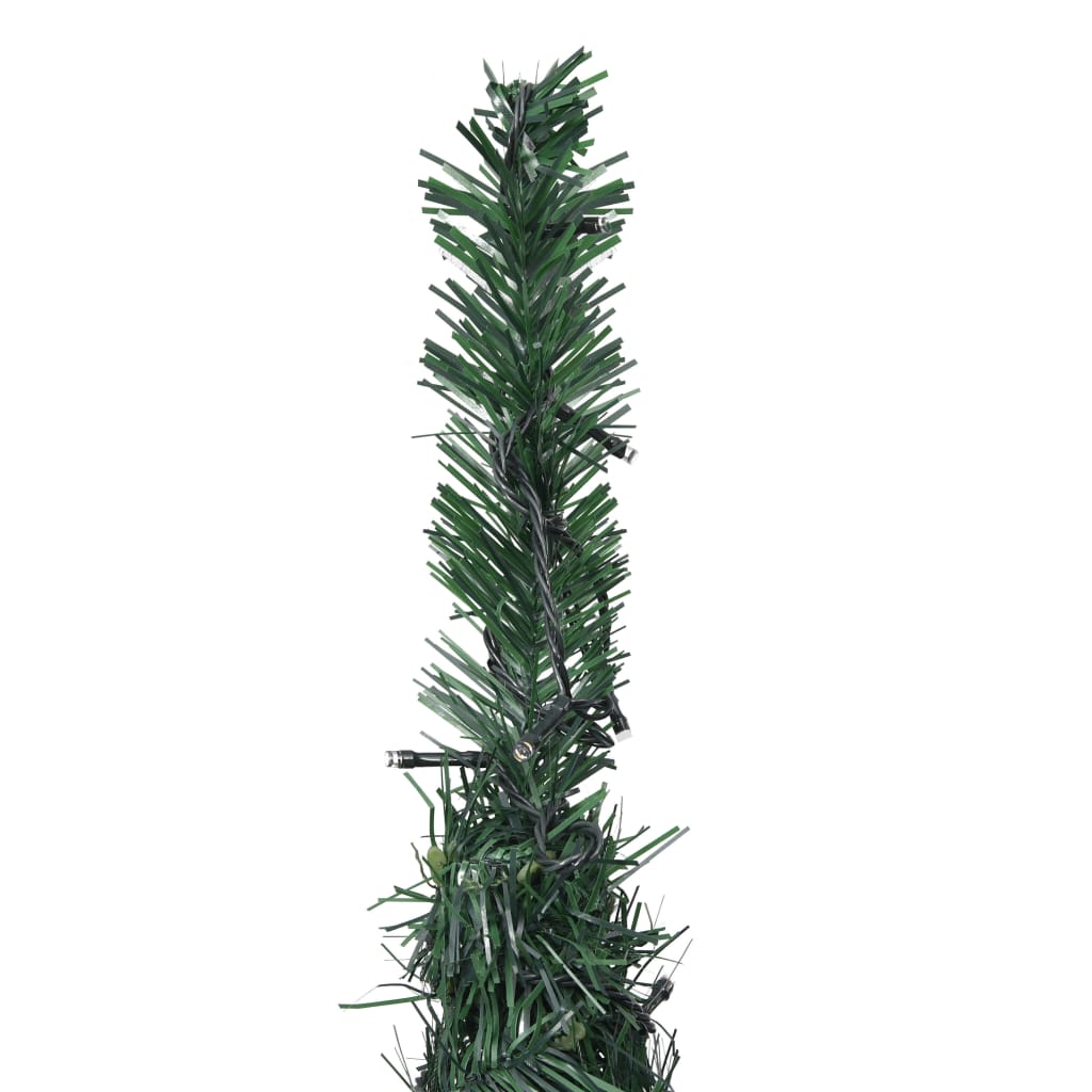 vidaXL Árbol de Navidad emergente preiluminado con luces verde 180 cm