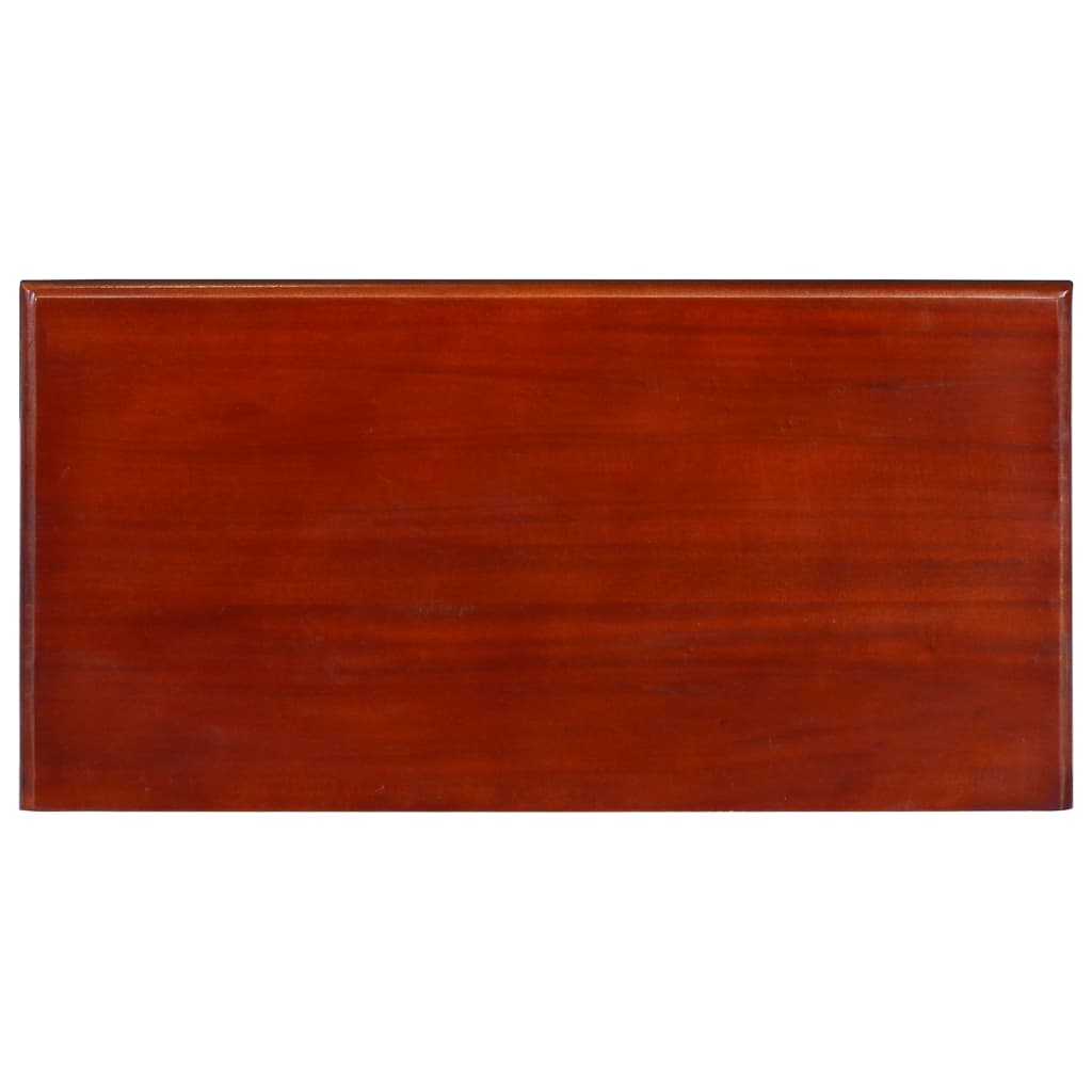 vidaXL Mesa consola clásica de madera maciza caoba marrón 60x30x75cm