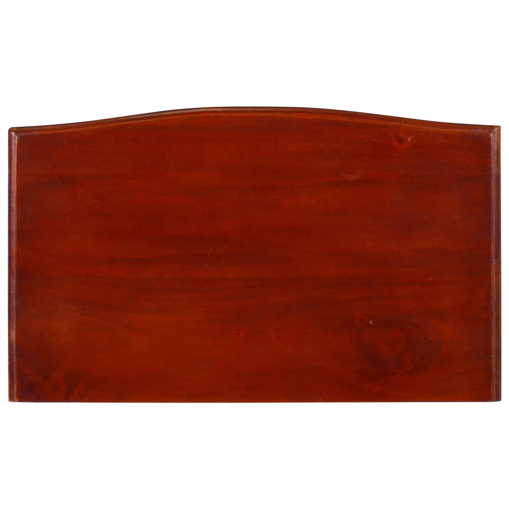 vidaXL Mesa consola clásica de madera maciza caoba marrón 50x30x75 cm