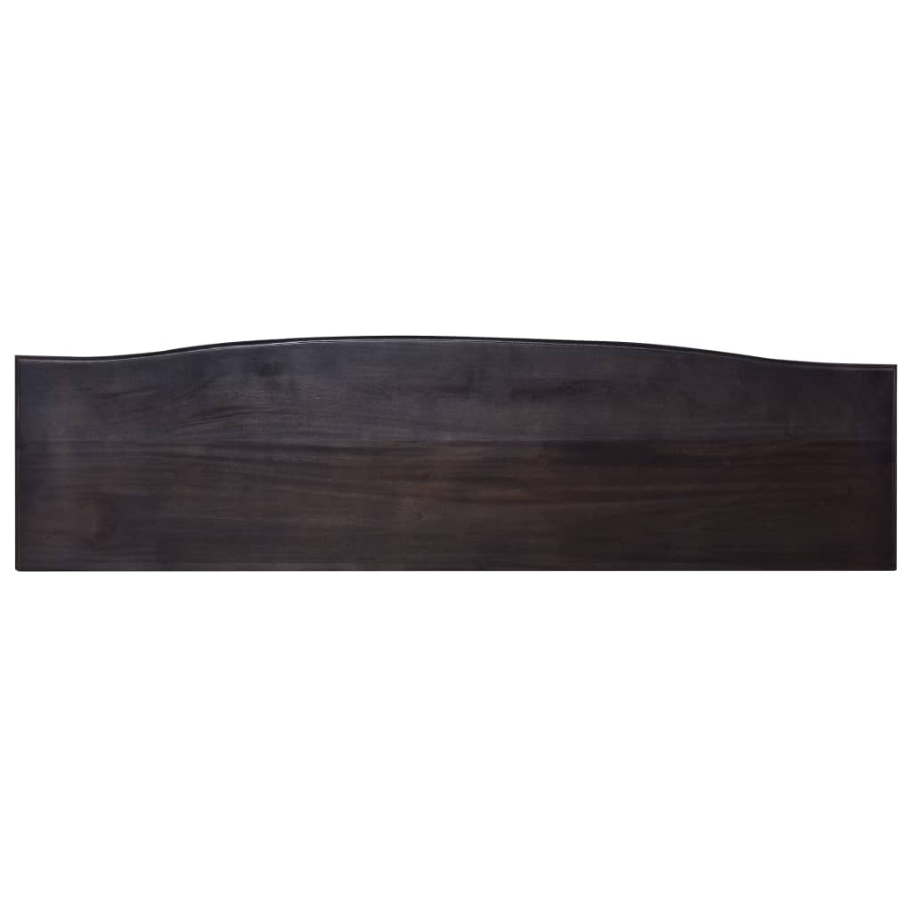 vidaXL Mesa consola de madera maciza caoba negro café 120x30x75 cm