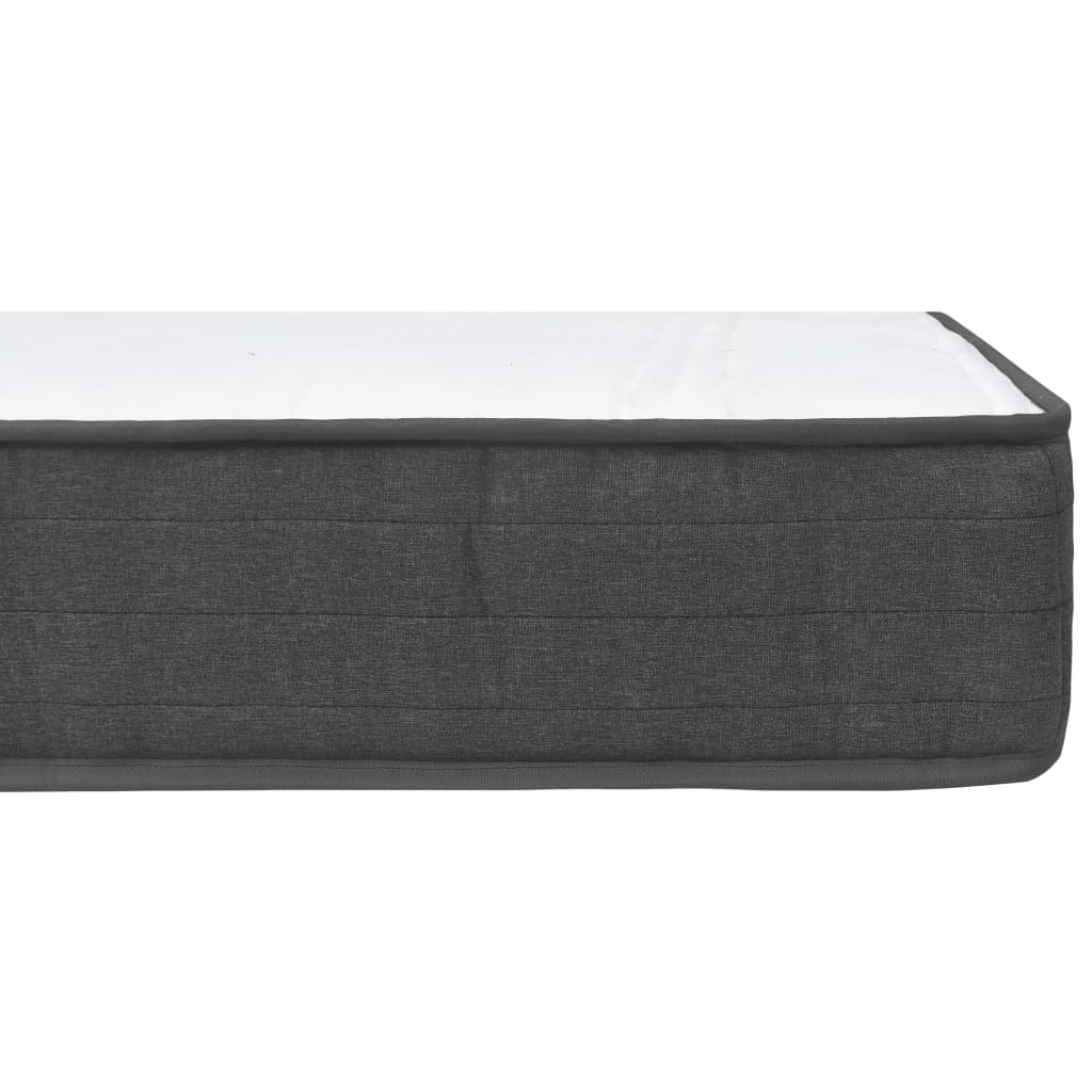 vidaXL Cama box spring tela gris oscuro 200x200 cm