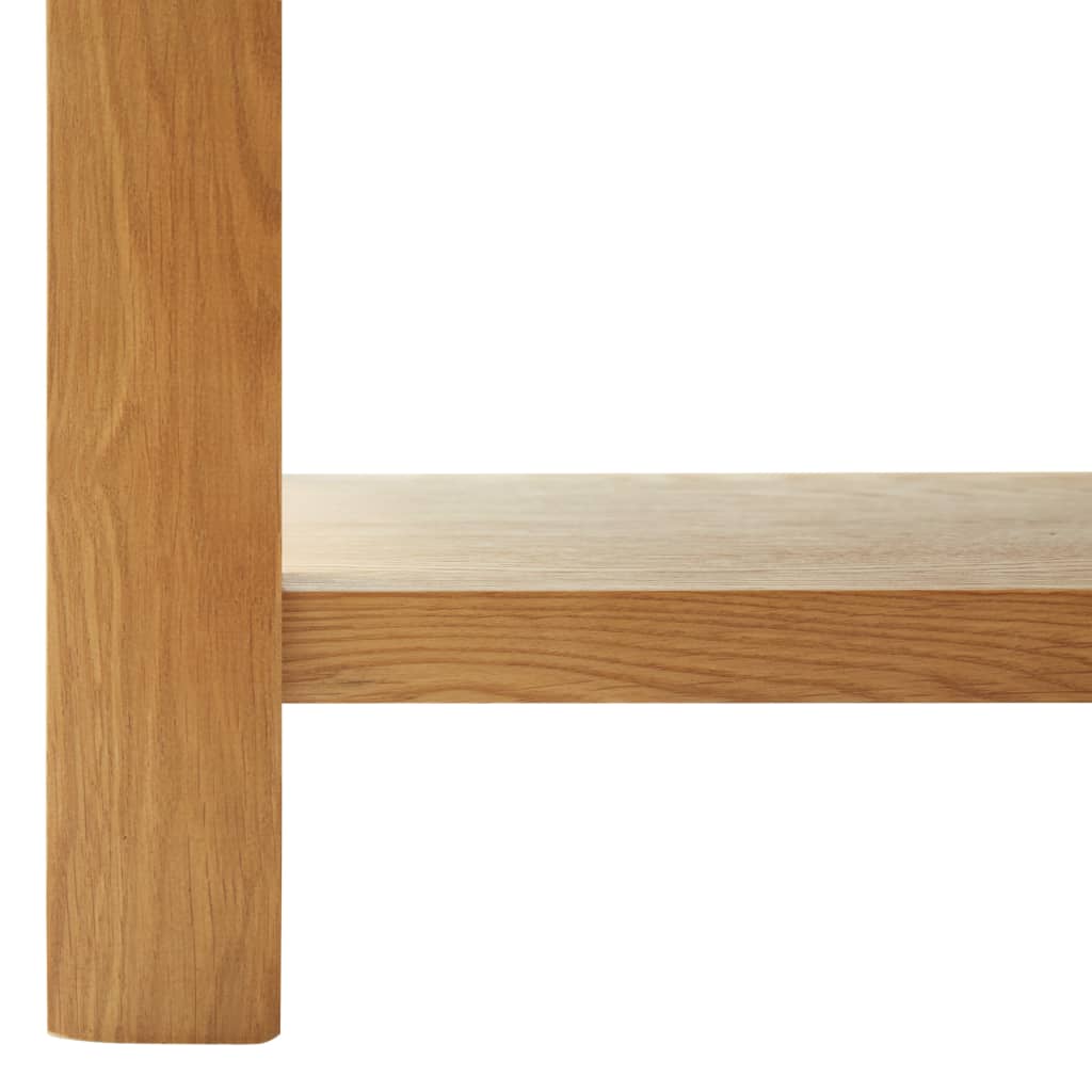 vidaXL Mesa de centro de madera maciza de roble 90x45x40cm