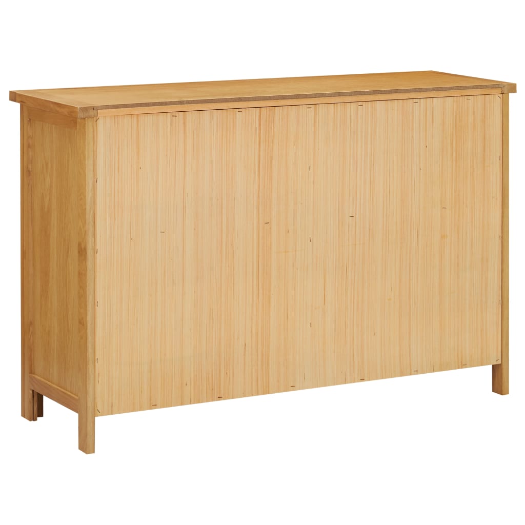 vidaXL Cajonera de madera de roble macizo 105x33,5x73 cm