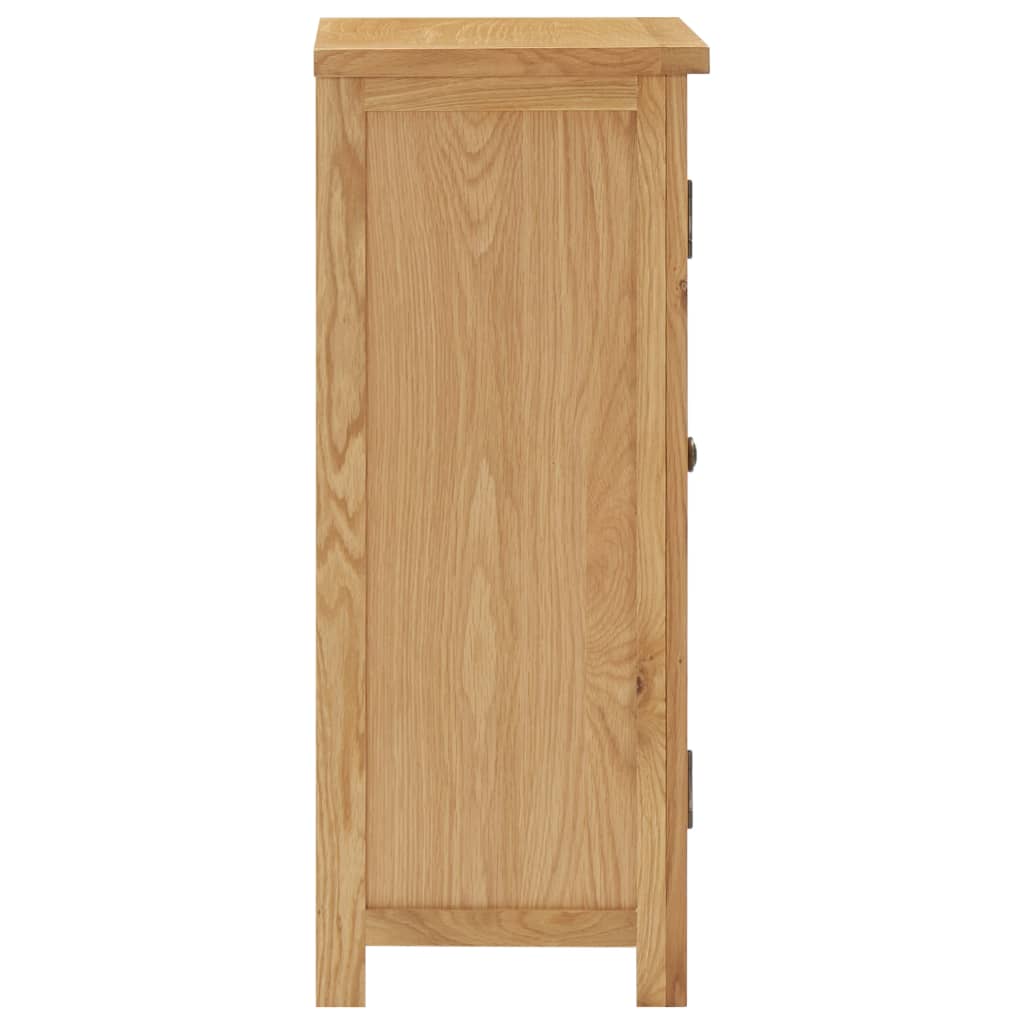 vidaXL Aparador de madera de roble maciza 45x32x85 cm