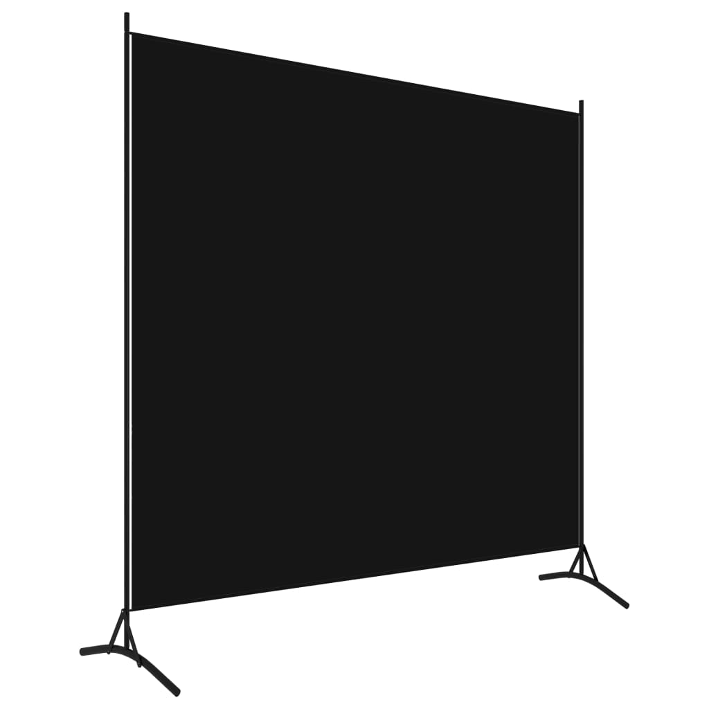 vidaXL Biombo de tela negro 175x180 cm