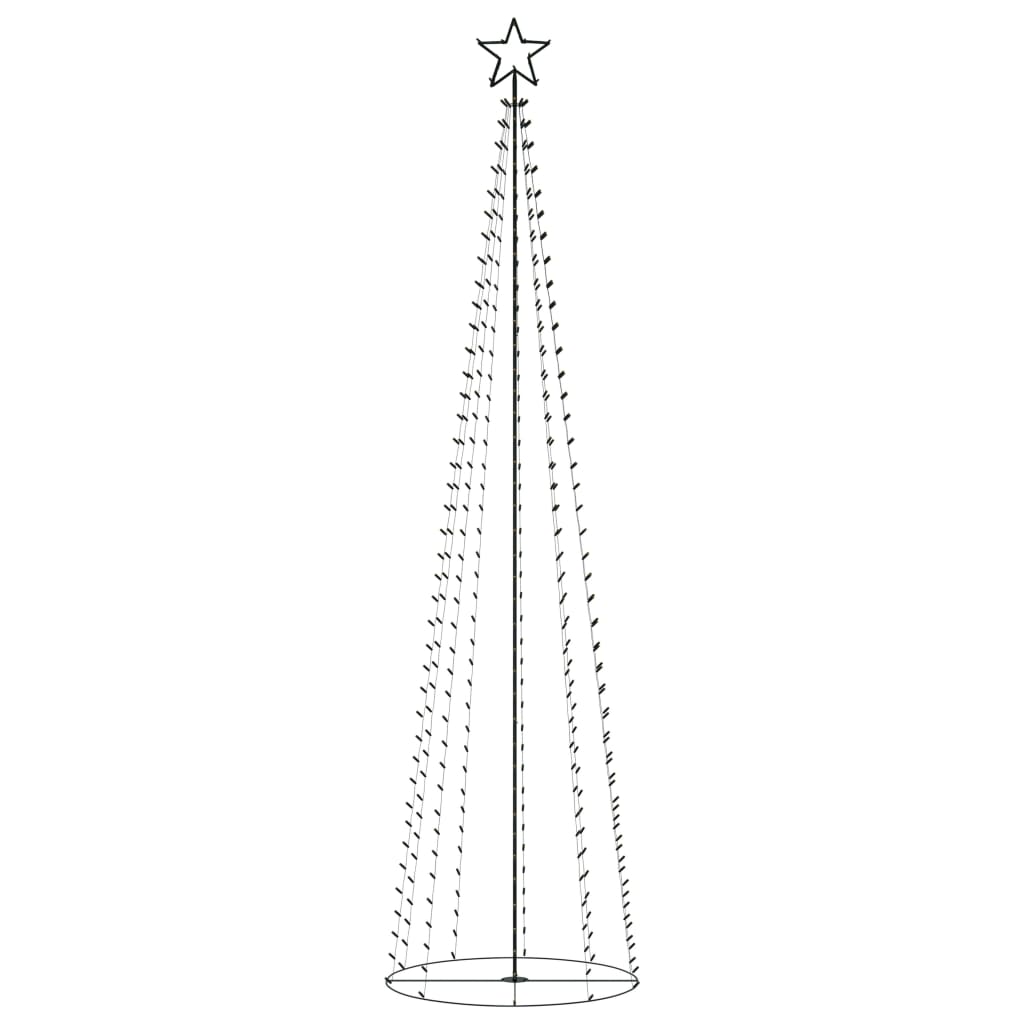 vidaXL Árbol de Navidad forma de cono 400 LED blanco cálido 100x360 cm